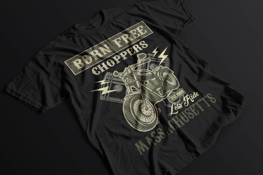 Born Free Choppers - Black Tee