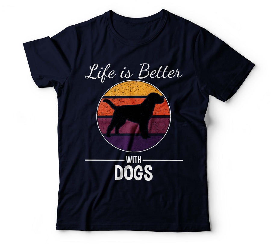 Life Is Better With Dogs - Navy T-Shirt