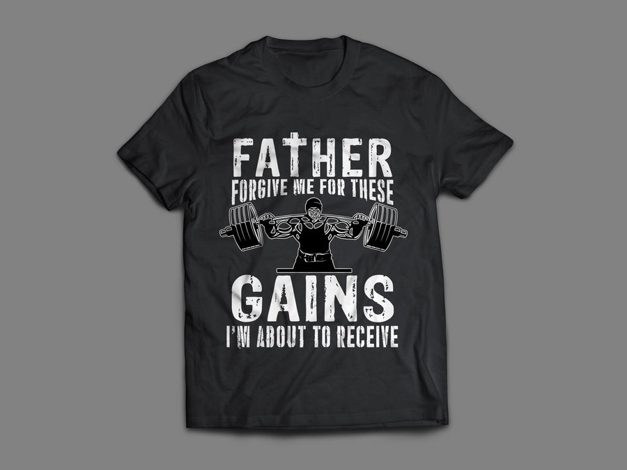 Father Forgive Me - Black T-Shirt