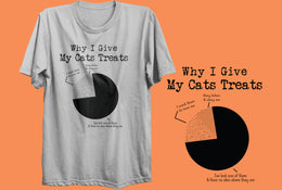 Why I Give My Cats Treats - Grey T-Shirt