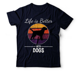 Life Is Better With Dogs - Navy T-Shirt