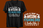Awesome Fishing Dad - Black T-Shirt