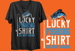 Lucky Fishing Shirt - Black T-Shirt