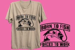 Born To Fish - Sand T-Shirt