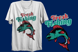 Fresh Fishing - White T-Shirt